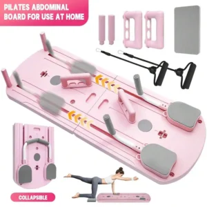 Pilates Board, 8-In-1 Multi-Functional Set With Resistance Bands