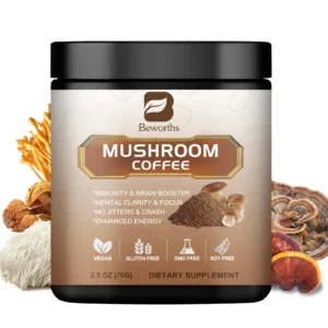 Organic Lion Mane Mushroom Coffee with Reishi, Cordyceps & Turkey Tail