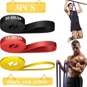5PCS‑Pull Up Bands, 3PCS‑Pull Up Bands, Resistance Assistance Bands Set for Men & Women, Exercise Workout Fitness Bands for Working Out, Body Stretching, Physical Therapy, Home Gym Muscle Training