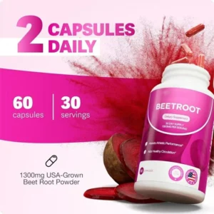 Rosabella Organic Beet Root Capsules –1300mg