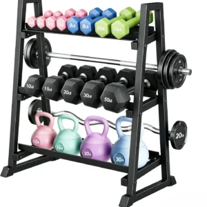 3-Tier Trapezoidal H-Frame Dumbbell Rack 1300LBS Capacity